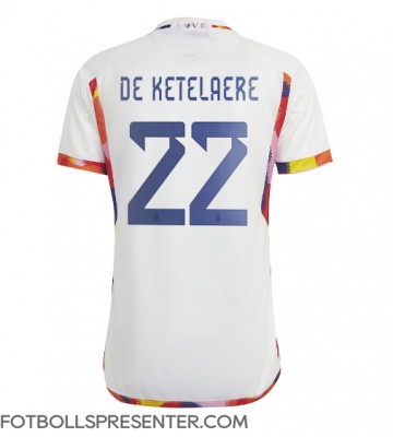 Belgien Charles De Ketelaere #22 Borta Matchtröja VM 2022 Kortärmad